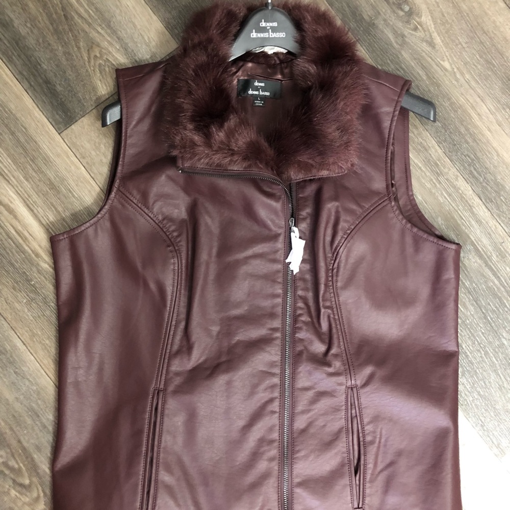 Dennis by Dennis brasso faux leather vest